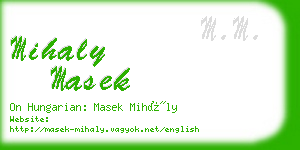 mihaly masek business card